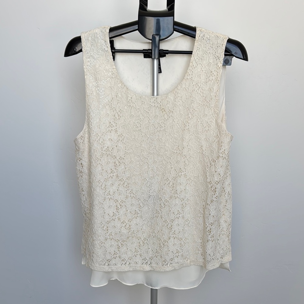 Style & Co. Lace Tank Top in Cream